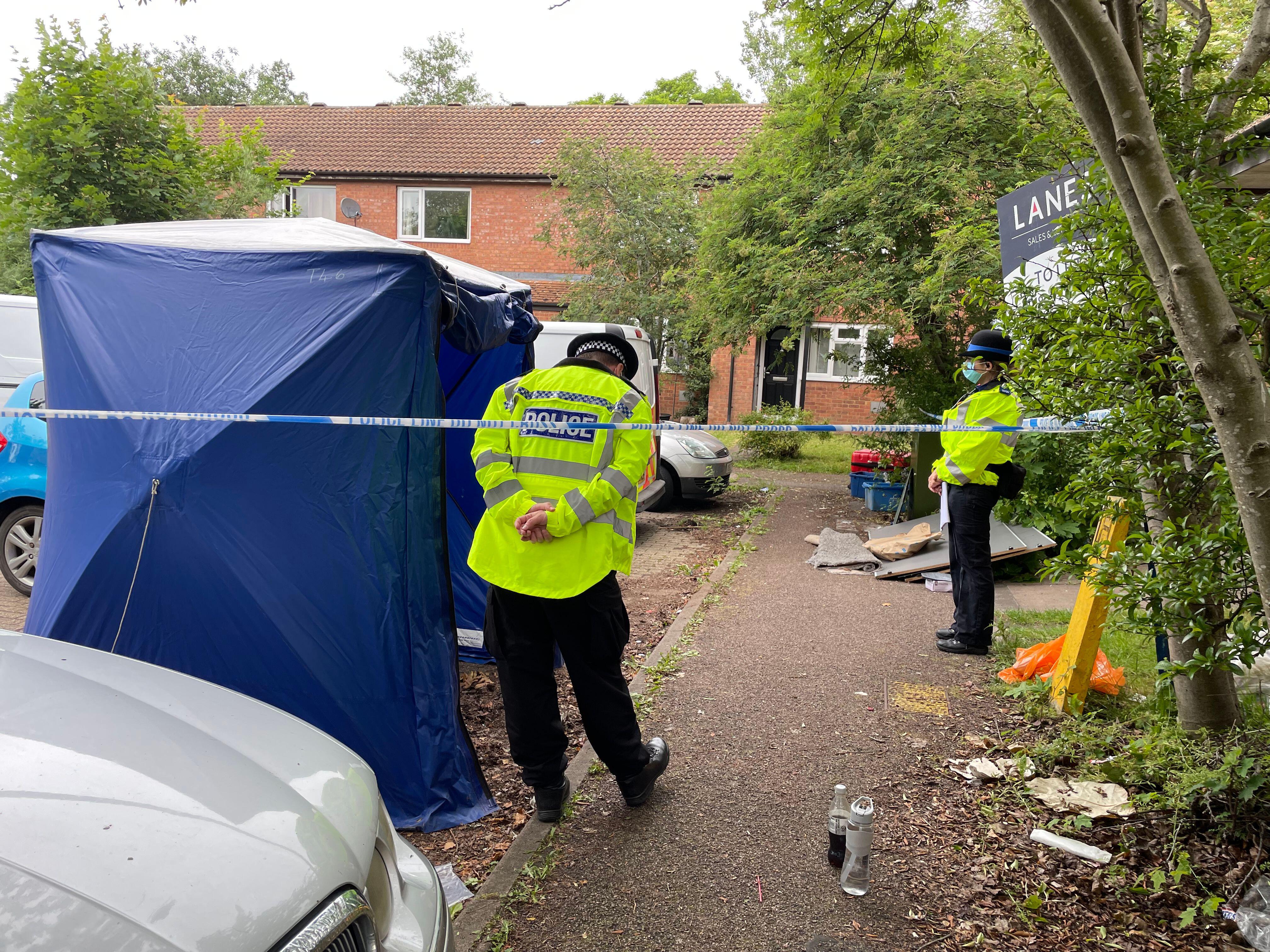 Scene watch remains after two men die in Milton Keynes